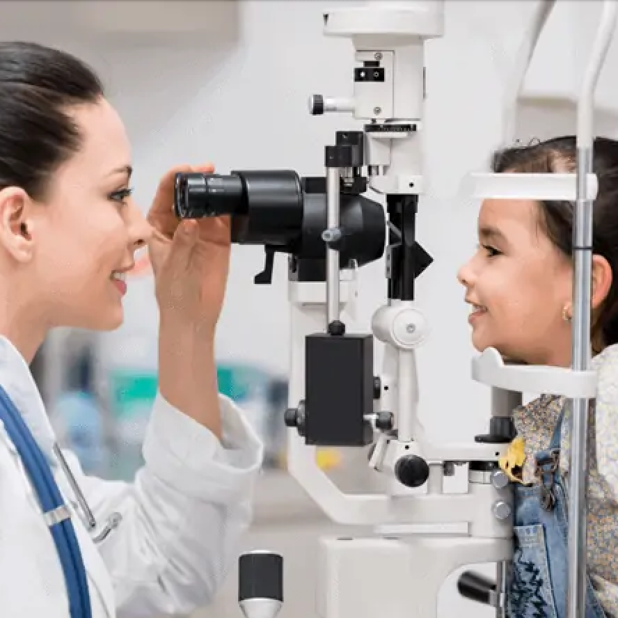 pediatric eye exam in Hugo
